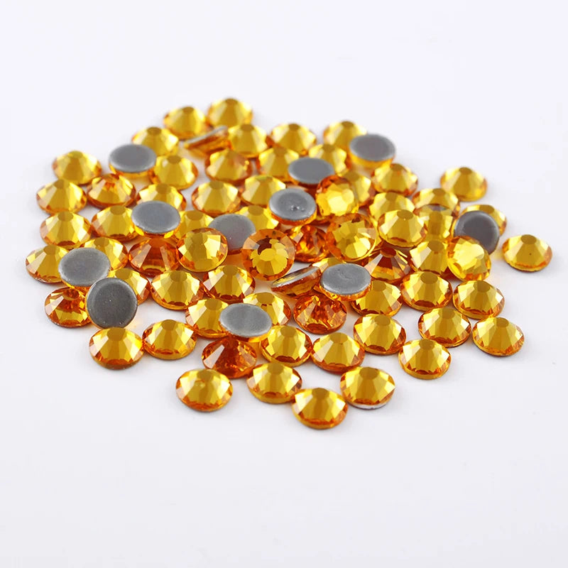 Wholesale SS4 SS6 SS8 SS10 Hot Fix Rhinestones DIY Ornaments Crystal Stones Rhinestone Transfer Hot-fix