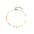 Plated 18K Gold Stainless Steel Cross Bracelet Design Women's Hand Jewelry Romantic Style Party & Anniversary
