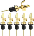 2-in-1 Gold Olive Oil Cork Bottle Sprayer Pour Spouts Dispenser with Kitchen Drinkware Accessory