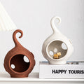 Handmade Ceramic Palo Santo Holder for Meditation Terracotta & White Incense BurnerYoga Spiritual Decor