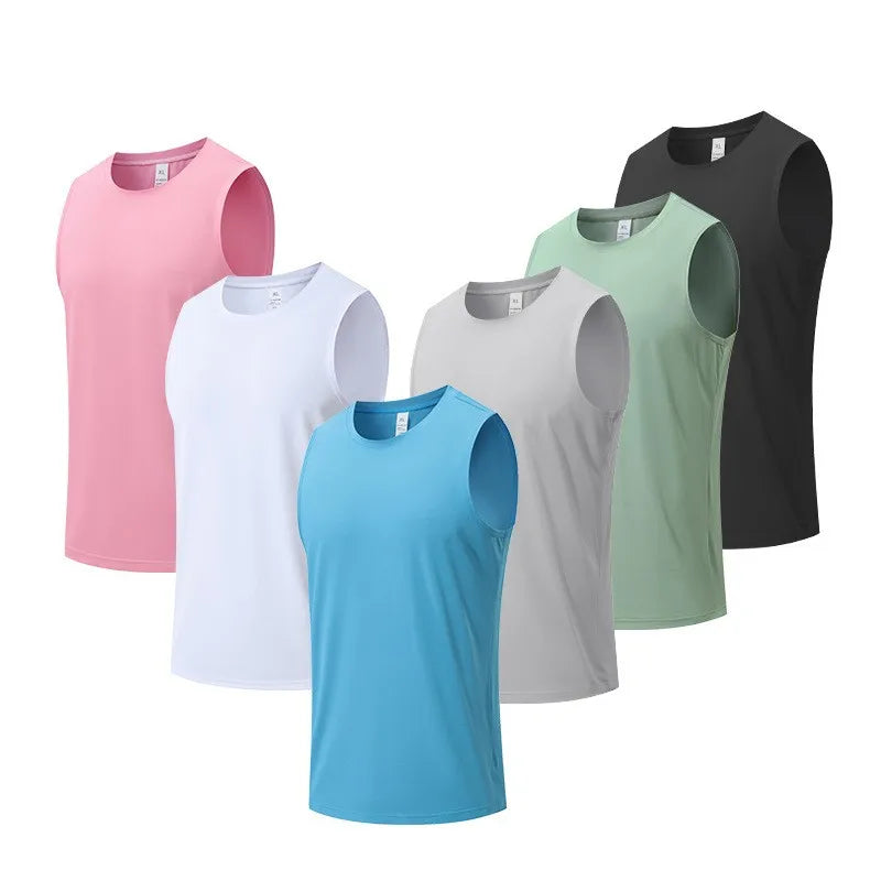 Outdoor Fitness Training Running Quick-dry Breathable Reflective Strip Sports tank Top Vest