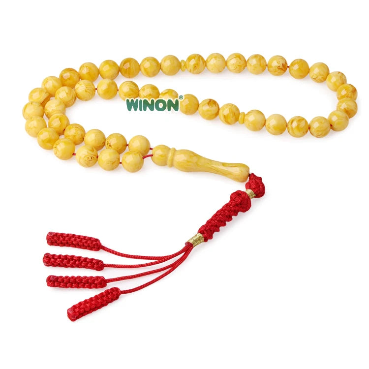 Winon 10mm 45Beads Resin Amber Bakelite Men's Dhikr Prayer Beads Muslim Rosary Religious Gift