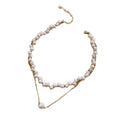 Luxury Fancy Natural Pearl Pendant Necklace Trendy Women's Sweater Chain Jewelry for Wedding Party Engagement