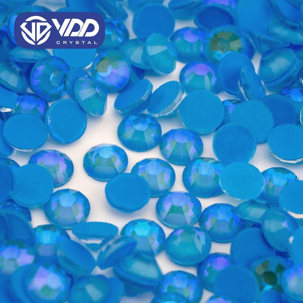 VDD SS6-SS30 309 D Ocean Blue Glass Rhinestone Crystal Flat Back Glitter Strass Stones for DIY Crafts Nail Art Accessories