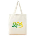 Green 12oz Organic Cotton Canvas Reusable Tote Shopper Grocery Gift Produce Dust Bag Zipper Customizable Print Shopping Bags