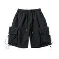 New Style Utility Cargo Shorts for Men with Elastic Waist Mid Rise Hip Hop 100% Cotton Customizable