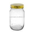 500ml 1000ml Lime Roma Glass Conserve Jars Embossing Glass Mason Jar Wide Mouth Canning Food Pickle Storage Jar With Metal Cap