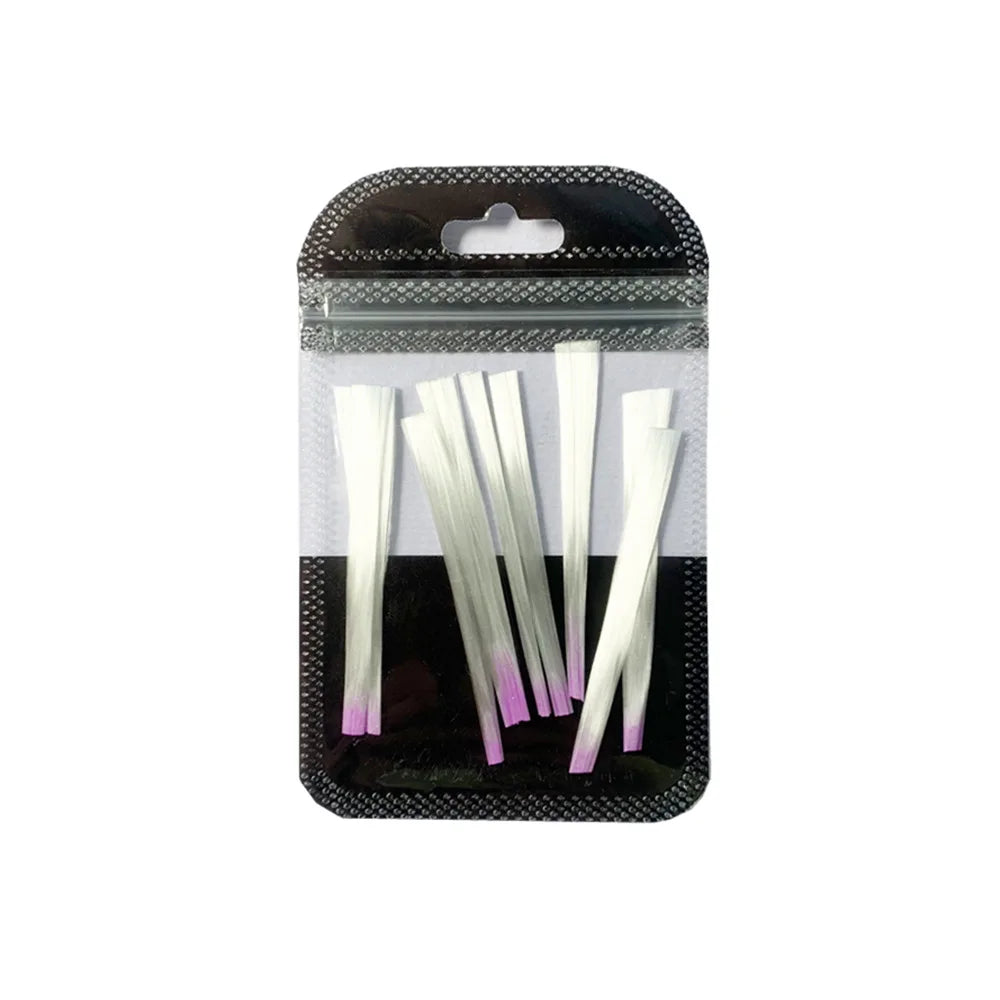 10PCS/Bag 3Colors Replacing Nail Forms with Fibers Nail Art Extending Fibers 5.5cm Glass Fibers Reinforce Nail