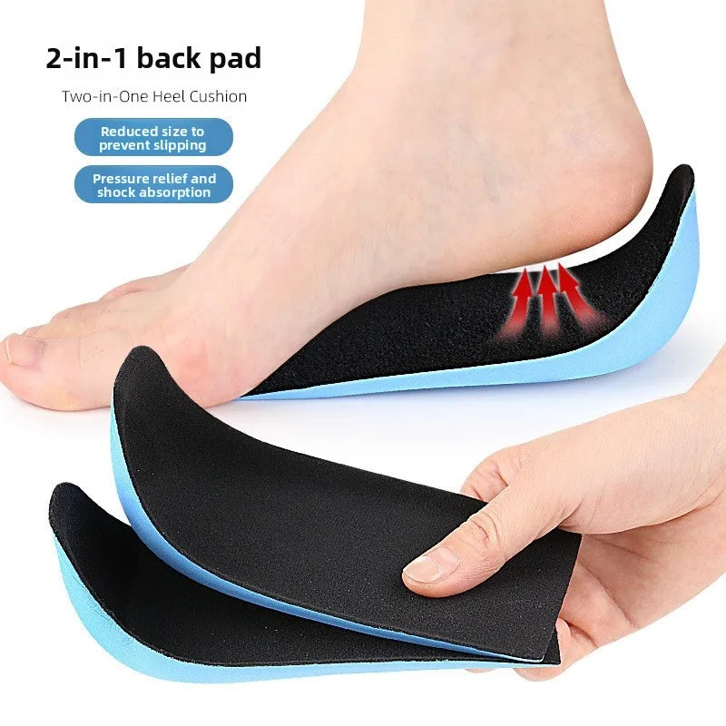 Heel Cushion Insoles Half Size Shoe Inserts Anti Friction Shock Absorbing Shoe Fit Adjuster MegaBDM