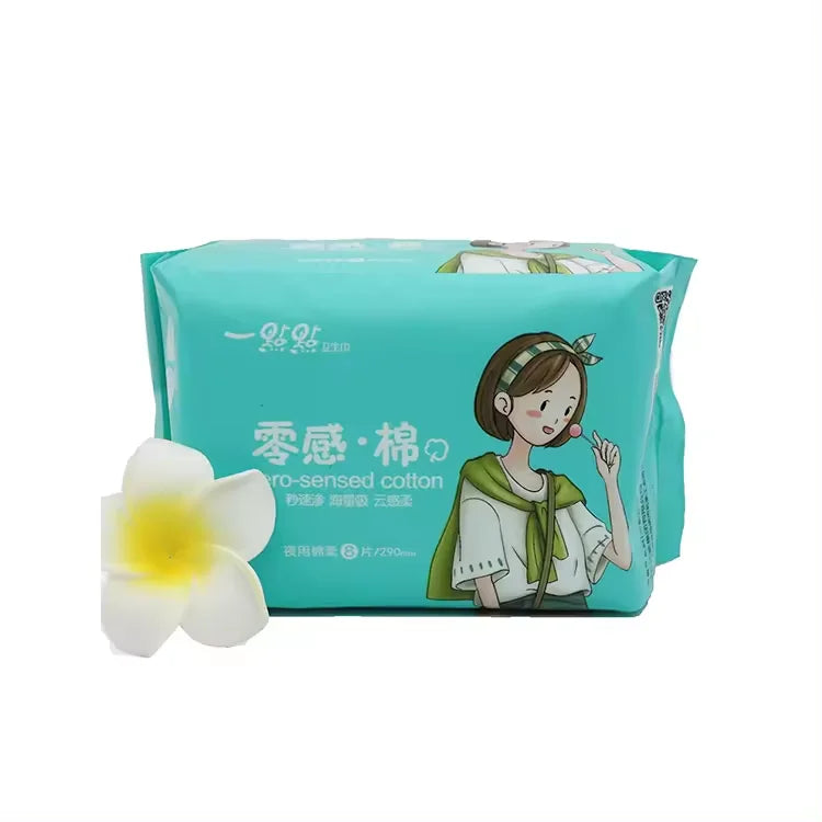 OEM Winged Breathable Cotton Sanitary Napkins Pads