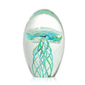 Lake Blue Color Hand Blown Glass Crystal Jellyfish Figurine Ornament Sea Animal Ornament for Fish Tank Aquarium