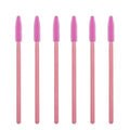 Wholesale Different Color Disposable Silicone Mascara Wand Eyelash Extension Brush Plastic Handle Custom Packaging