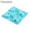 Multi Shape tiger Bear Whale Horse Soap Silicone Making Mold Wax Tools Ice Cube Tray Mold