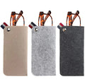 Custom Logo Portable Wool Felt Glasses Pouch Durable Soft Sunglasses Storage Case Polyester Lining Fashionable Colorful Design