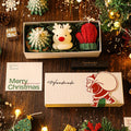 Handmade Soy Wax Christmas Tree Gingerbread Man Elk Glove Art New Year Christmas Ornaments Scented Candles Gift Set