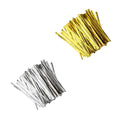 1000pcs 4 Inch Bright Gold Metallic Twist Ties Foil Twist Ties