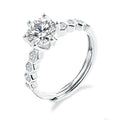 925 Sterling Silver Ring D VVS Moissanite Stone Engagement Ring 18k Gold Plated Ring