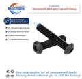M2 M2.5 M3 M4 M5 Steel Machine Screw with Round Flat Hex Socket Plain Finish GB Standard Hexagon Socket Button Head Screws