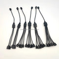 Female to Female 1 to 2/3/4/5/6/8 Splitter RGB LED Connector Cable Black 4Pin 12V RGB Extension Cable for 5050 LED Strip Lights