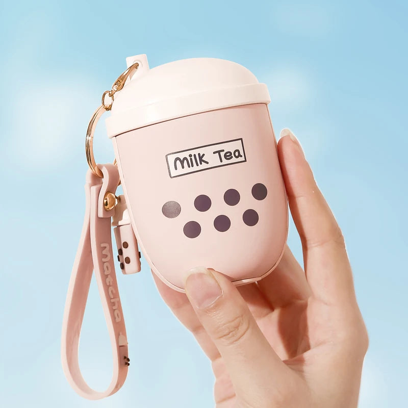 Key Chain Design Milk Tea Cup Shape Rechargeable Hand Warmer Portable Power Bank 5000mAh Fast Heating Hand Warmer RK-C94