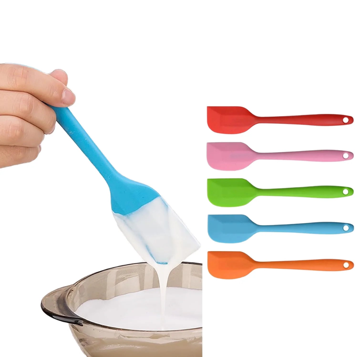 Silicone Spatulas Food Grade Baking Spatulas Non-Stick Flexible Scrapers Baking Mixing Tool