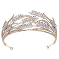 New Wholesale Luxury Crystal Wheat Ear Bride Crown Hair Hoop Wedding Diamond Popular Headwear Tiaras