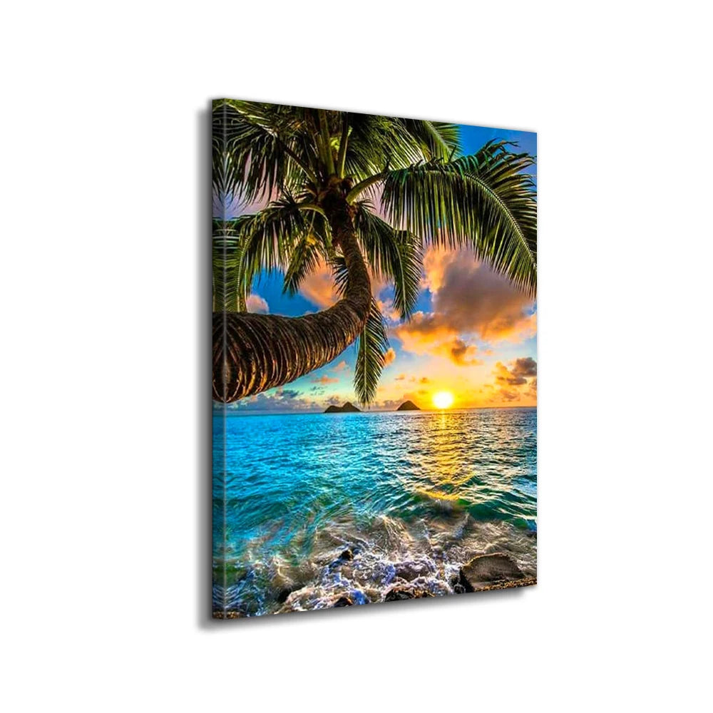 Landscape DIY Painting by Numbers Acrylic Canvas Wall Art Picture Heavenly Calm for Adult