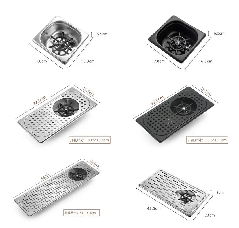 Stainless Steel High Pressure Automatic Bar Metal Cleaning Pitcher Rinser Glass Cup Washing Bottle Washer Cleaner Glass Rinser