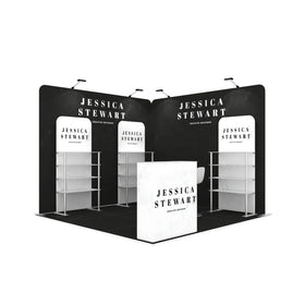 10x10ft Portable Tool Fee Aluminum Exhibit Wall Stand Shelf Racks Advertising Display Counter 10x10 Exhibition Booth Trade Show