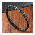 Wholesale Punk Style Cool Stainless Steel Clasp New Fashion Men's Genuine Leather Bracelets Jewelry Party Gifts OT-187