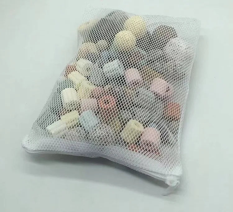 Aquarium Filter Bag Square Polyester Mesh Reusable Net with Zipper Eco-Friendly Aquarium Filter Media Ceramic Rings and Balls