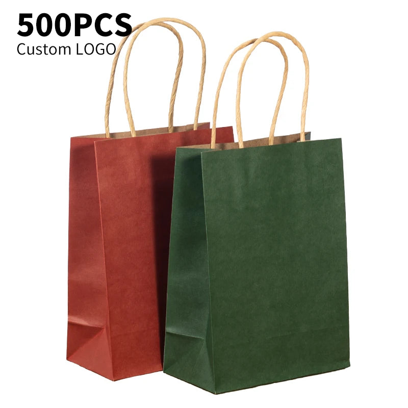 Premium Eco-Friendly Kraft Paper Bag with Handle Wholesale Classic Style Craft Paper for Sustainable Packaging