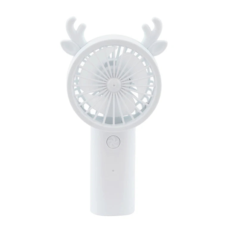 Summer Air Cooling Portable Mini Fan Cute Cartoon Deer Shaped Children's Electric Usb Charging Fan
