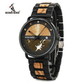 BOBO BIRD Luxury Sport Wood Watch Handmade Custom Engraved Quartz Wristwatch Stainless Steel Band Wholesale Cheap