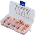200PCS Cross Border Foreign Trade Supply Red Copper Oil Seal Plain Washer Red Copper Gasket Combination Set