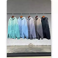 Vintage Washed Hoodie Sweatshirts Black Stone Washed Hoodies Wholesale Stone Men Knitted Fabric 100% Cotton Fabric Printed Lined