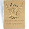 2025 New Retro Symbol Letter 12 Zodiac Necklace Diamond Gold Plated Necklace for Women