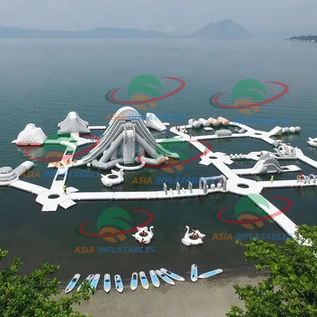 Outdoor Big Kids Water Toys Games Floating Amusement Sea Aqua Park Inflatable Water Park Floating Island Inflatable Water Park