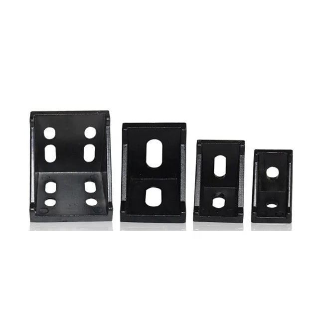 Black Aluminum Alloy Profile 2020/3030/4040/3060/4080/6060/8080 Die Cast Angle Internal Corner Bracket