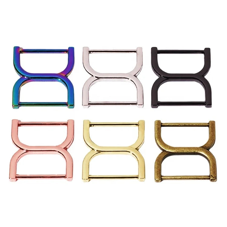 Wholesale Alloy logo Blanks Connecting d Ring Bags Adjustable Backpack Buckle Hardware Accessories