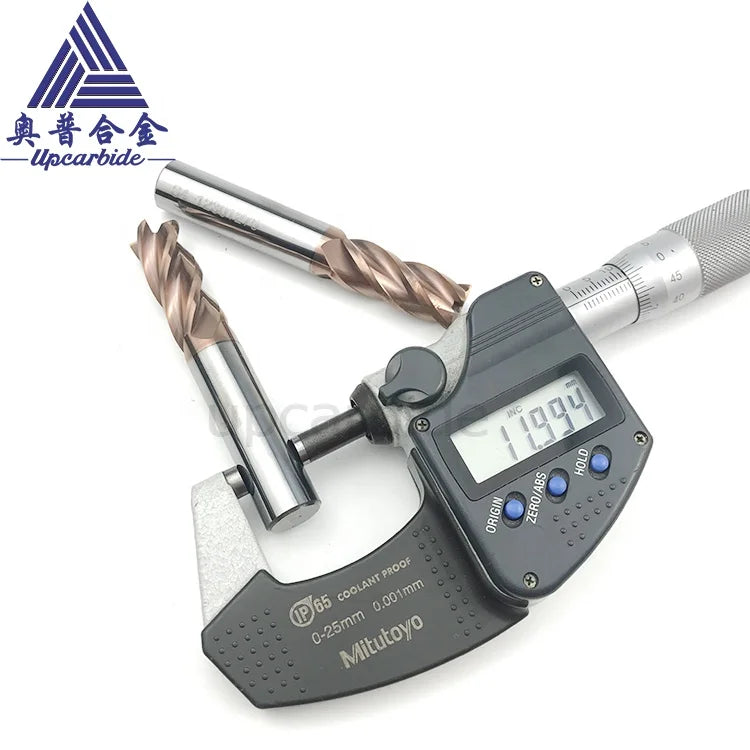 45/50/55/60HRC 4F-12-25-75mm Tungsten Carbide Solid End Mill with 4 Flutes OEM Customizable