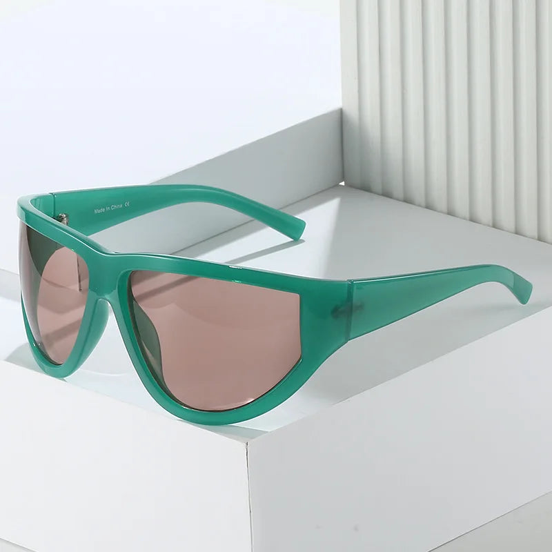 STORY XY1218 Futuristic Sports Sun Glasses UV400 Fashion Oversized Y2k Sunglasses Men Women