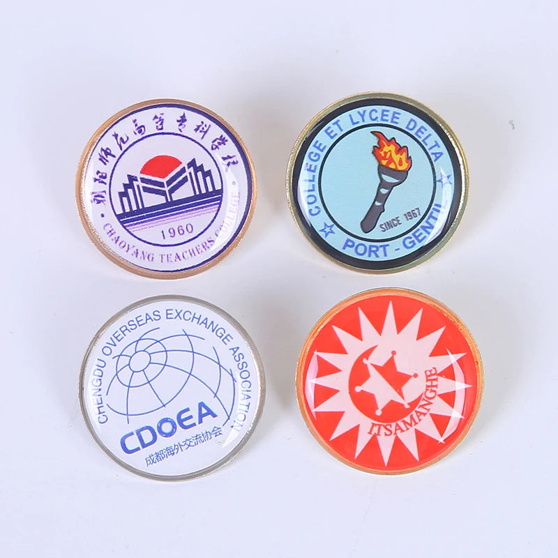 Custom Wholesale 30mm Cheap Metal Round Blank Pin Badge