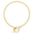 Gemnel Elegant Fine Jewelry 14k Gold Plated Toggle Classic Curb Chain Bracelet Gift Women