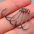 50pcs Carp Fishing Hooks 10#-2# Japanese Swim Bait Hook Toughness Circle Hooks Fishing