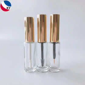 6ml 8ml Glass Lip Gloss Mascara Eyeliner Tube Plastic Round Empty Tube Container Aluminium With Gold Cosmetic Customized Square
