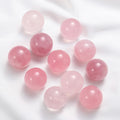 Wholesale 3cm Natural Healing Energy Magic Divination pink Rose Quartz Sphere Crystals Ball