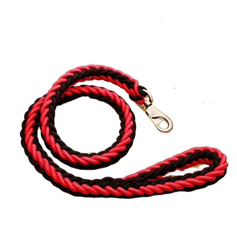 Thick Heavy Duty Nylon Lead Durable Braided Rope Paracord Pet Dog Leash for Large Dogs