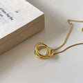 VIANRLA 18k Gold Plated Necklaces 925 Sterling Silver Simple Circle Pendant Necklace for Women