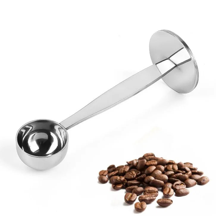 2-in-1 Eco-Friendly Stainless Steel Coffee Scoop and Espresso Measuring Spoon with Pressed Bottom Stocked Product